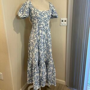 Ralph Lauren Kai floral linen midi dress. Size 4